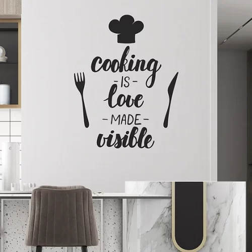 Zidna naljepnica "Cooking is love made visible"