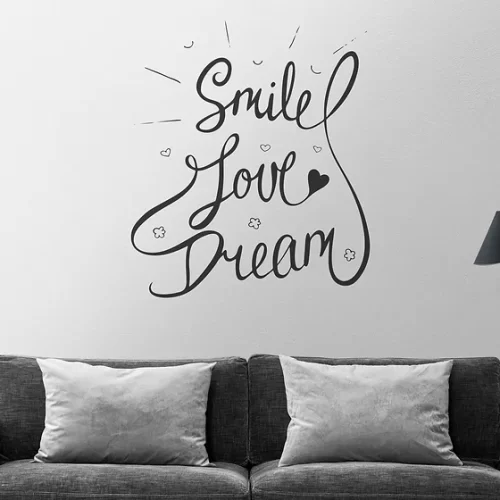Zidna naljepnica "Smile love dream"