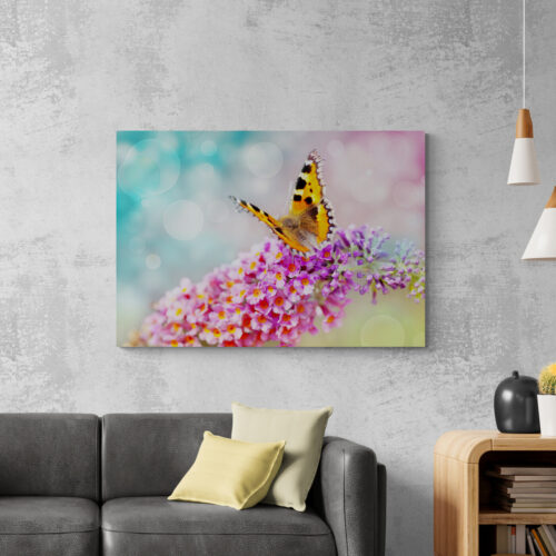 slike za zid "Butterflies In The Sky" - 50x70, crna, drvo, namještaj, siva podloga