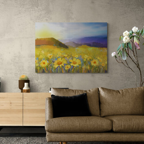 slike za zid "Nature Through Oil Paint" - ulje na platnu, drvo, cvijeće