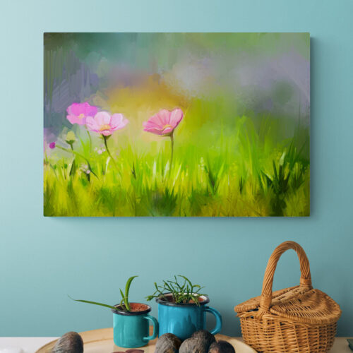 slike za zid "Magical Nature" - 100x70, cvijet, zelena, drvo